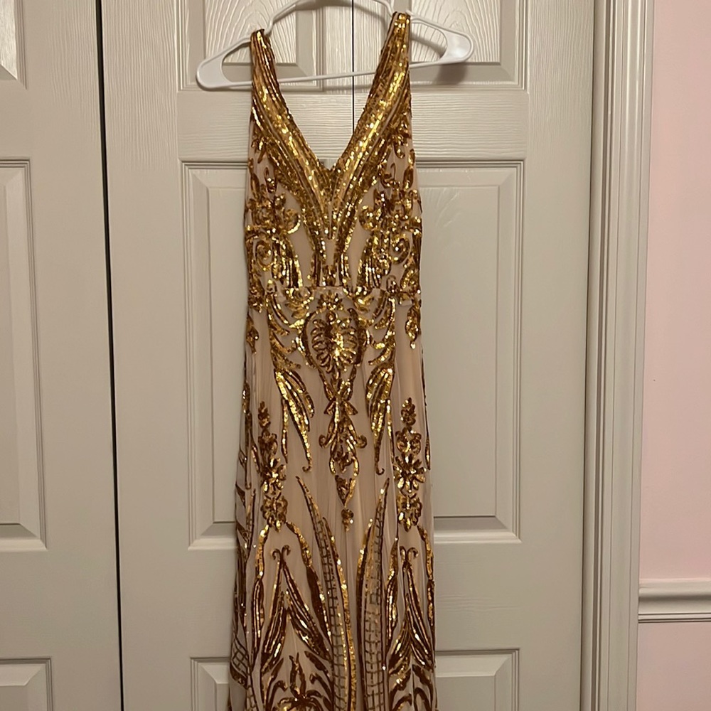 A&N Luxe Label: MAURITA - GOLD Prom Dress